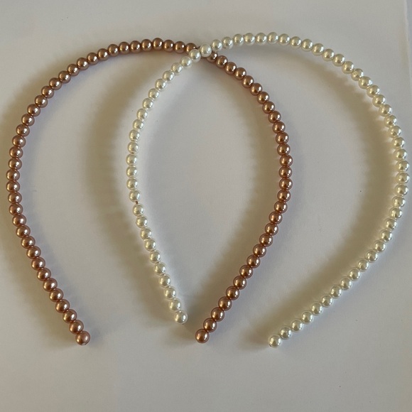 Elegant Pearl Headbands - Brown and Cream - Picture 1 of 8